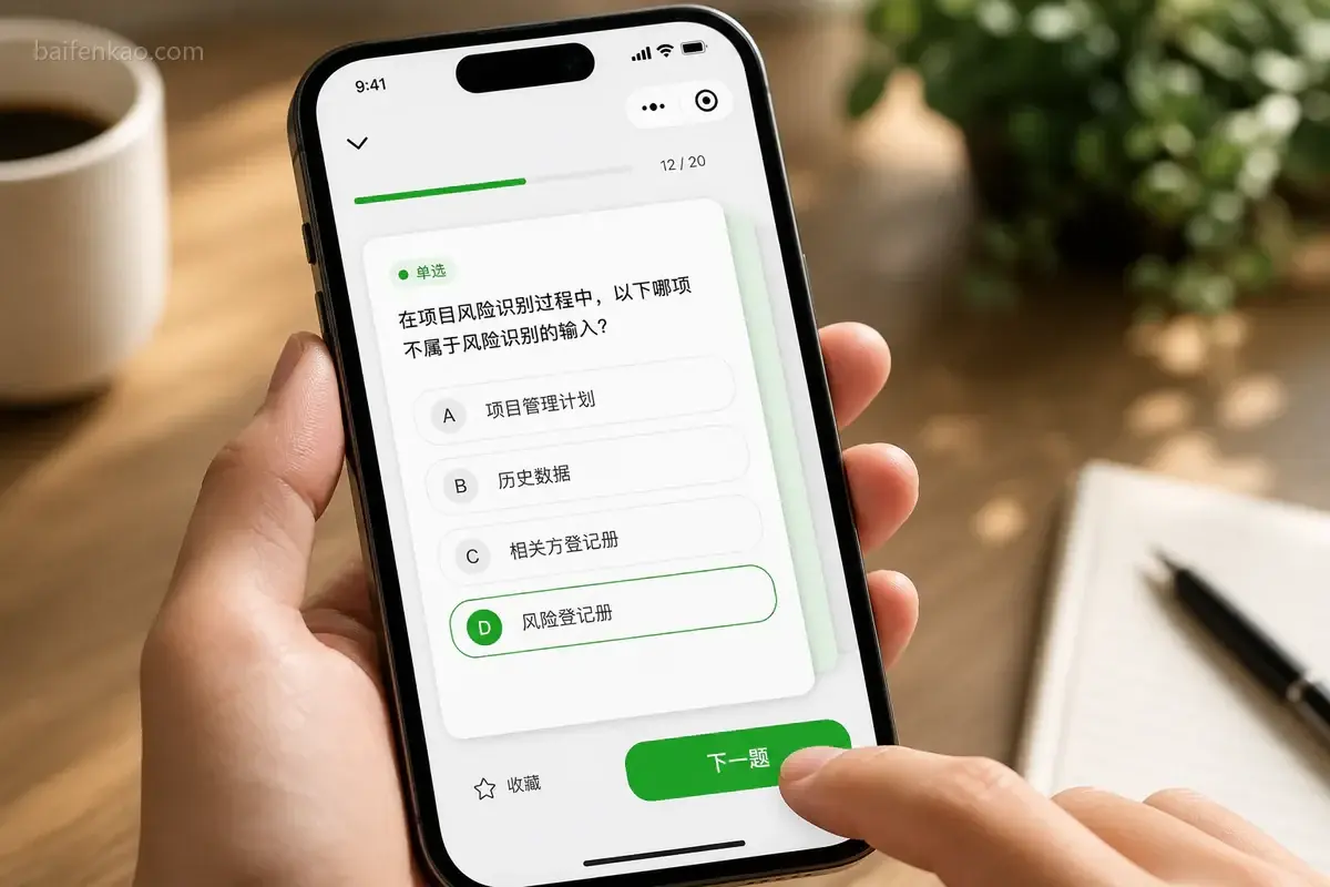 学员使用微信小程序参加在线考试和刷题